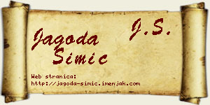 Jagoda Simić vizit kartica